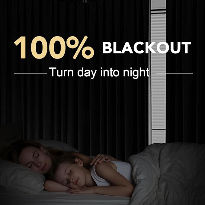 H.VERSAILTEX Linen 100% Blackout Curtains for Bedroom Full Light Blocking Curtains, Textured Window Curtain for Living Room 84 inch Grommet, Energy Efficient Curtains White Liner(2 Panels, Natural) - Image 5